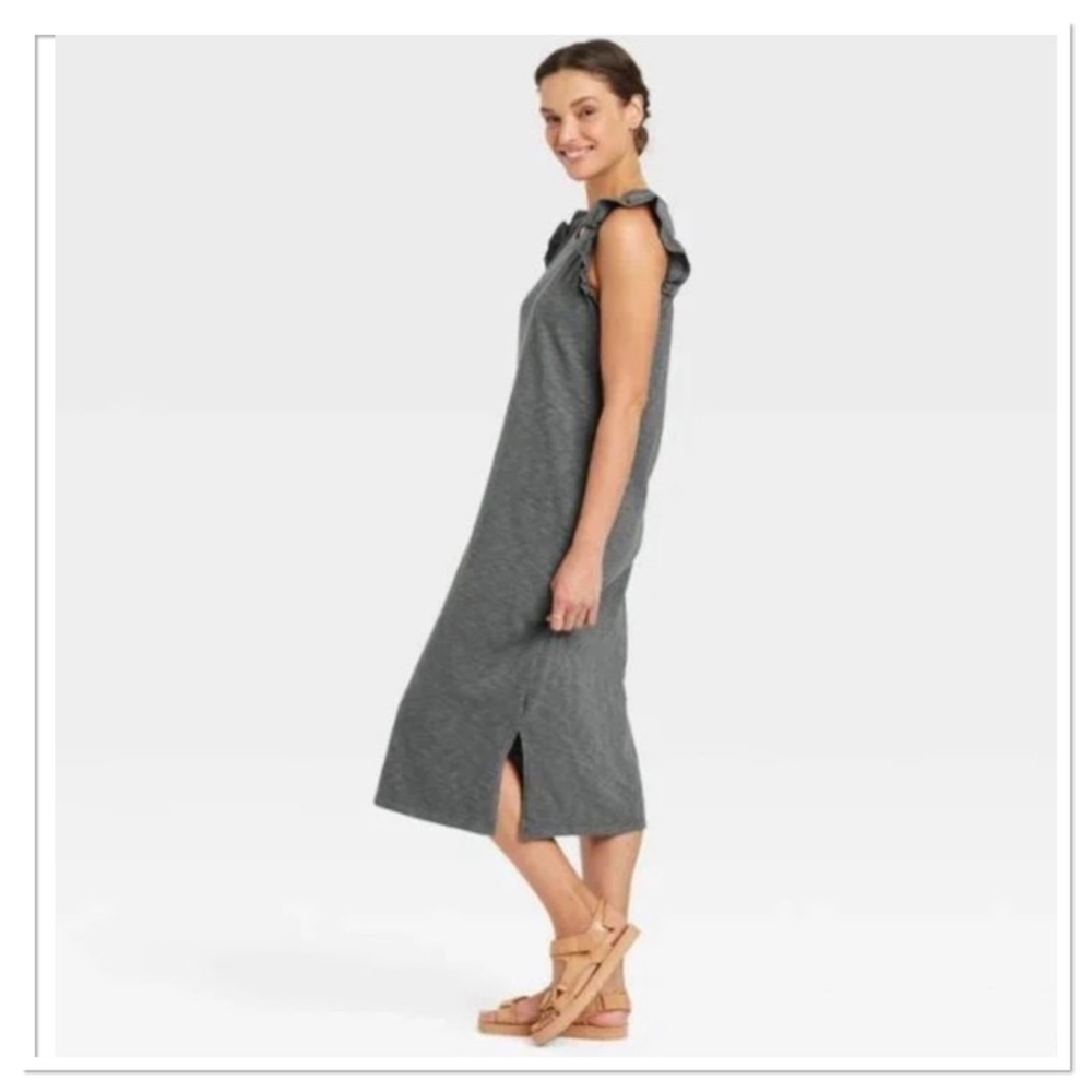 Women's Ruffle Tank Dress Universal Thread - Picture 2 of 5